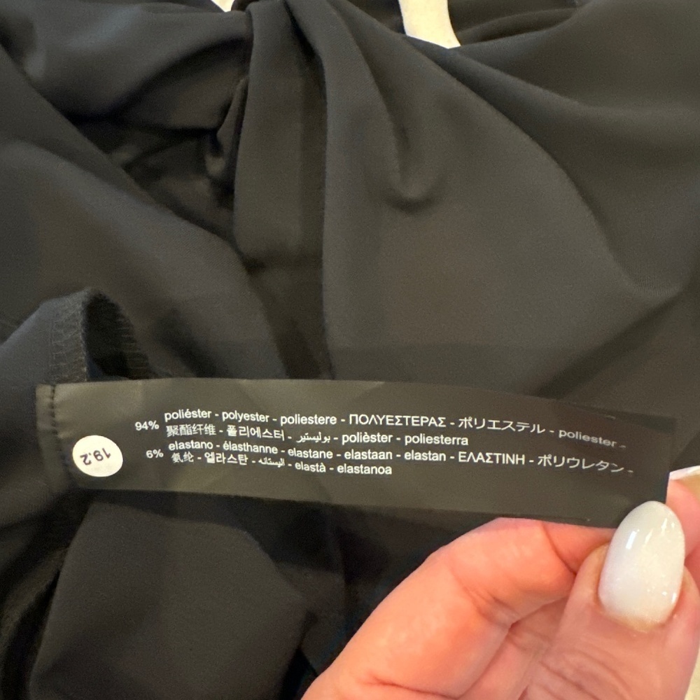 ZARA Knotted Overlay Back Slit Black Dress Size M NWT - Picture 13 of 14